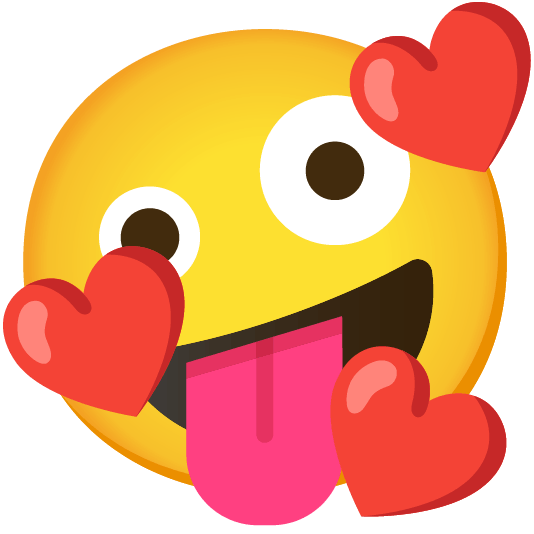 smiling face with 3 hearts zany face