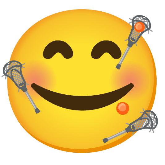 smiling face with 3 hearts lacrosse