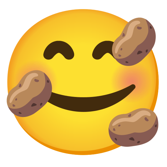 smiling face with 3 hearts potato