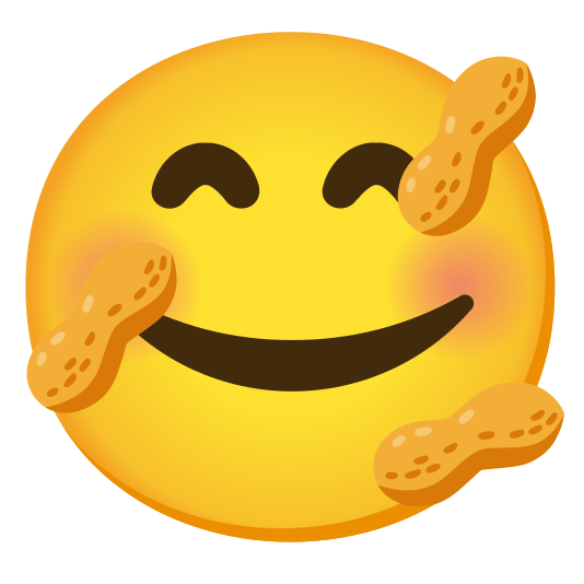 smiling face with 3 hearts peanuts