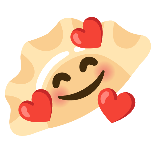 smiling face with 3 hearts dumpling