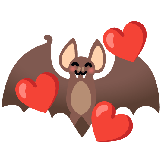 smiling face with 3 hearts bat