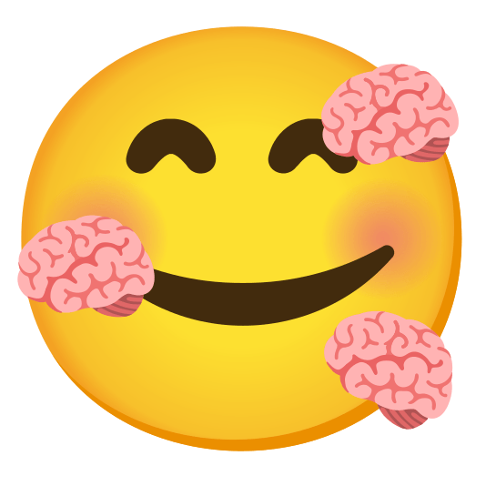 smiling face with 3 hearts brain