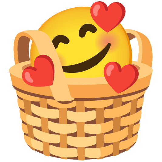 smiling face with 3 hearts basket