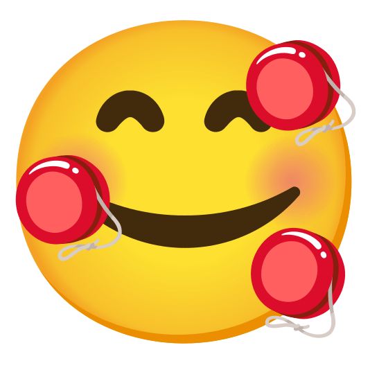 smiling face with 3 hearts yo yo