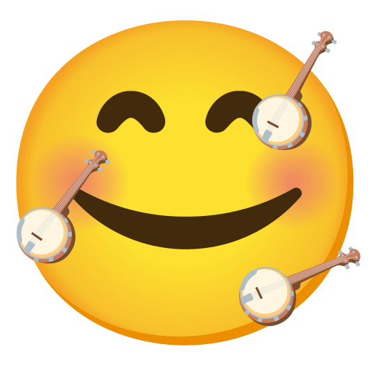 smiling face with 3 hearts banjo