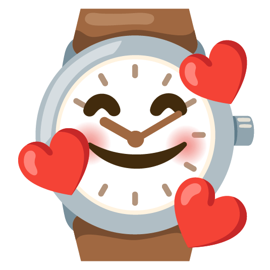 smiling face with 3 hearts watch