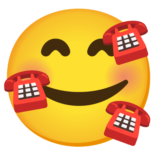 smiling face with 3 hearts phone