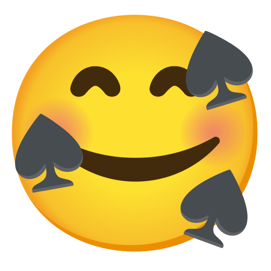 smiling face with 3 hearts spades