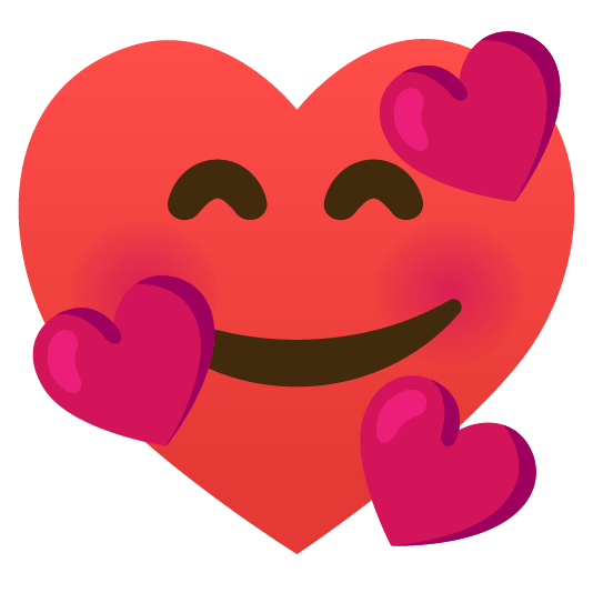 smiling face with 3 hearts hearts