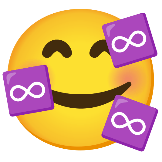smiling face with 3 hearts infinity