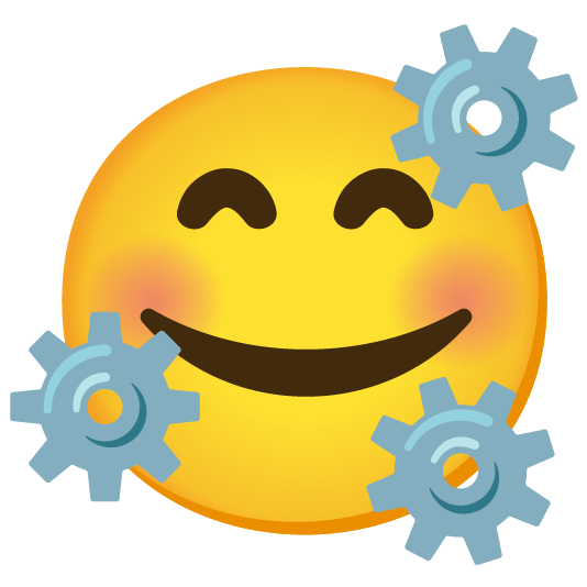 smiling face with 3 hearts gear