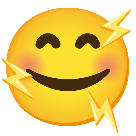 smiling face with 3 hearts zap