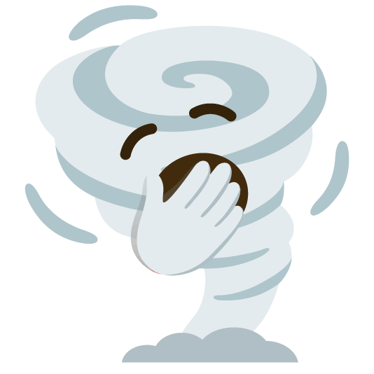 yawning face tornado