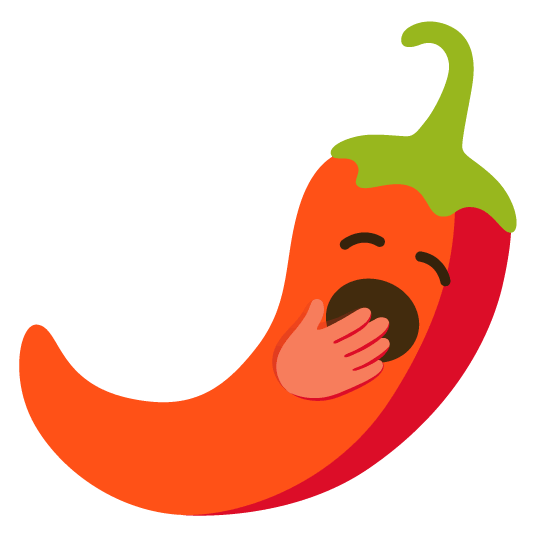 yawning face hot pepper