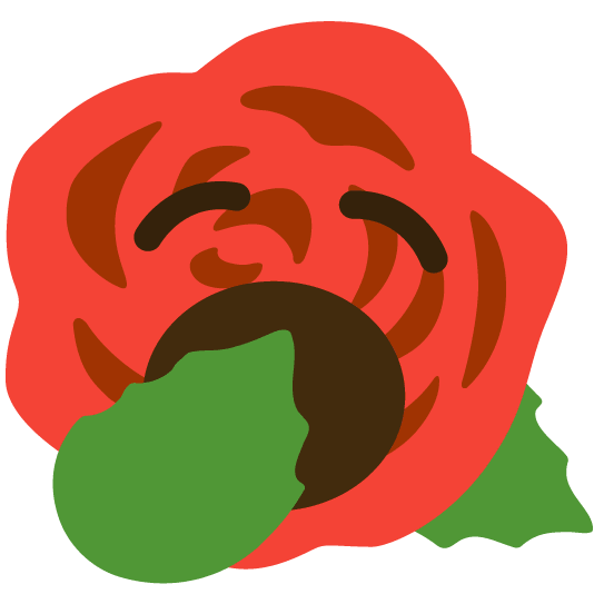 yawning face rose