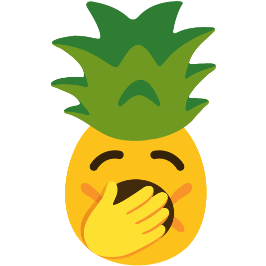 yawning face pineapple