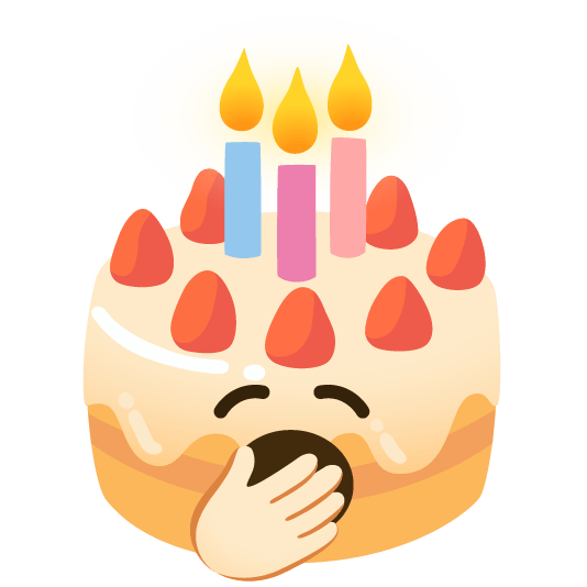 yawning face birthday