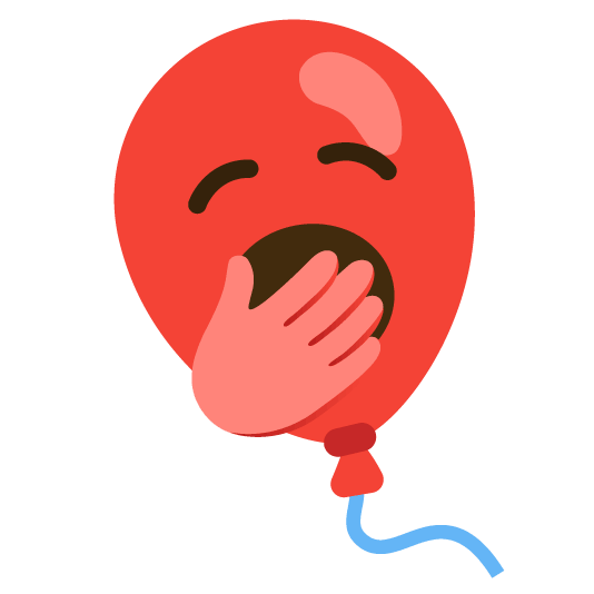 yawning face balloon