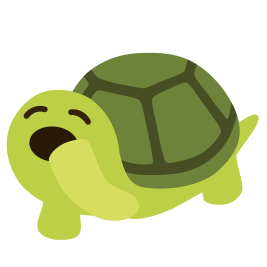 yawning face turtle