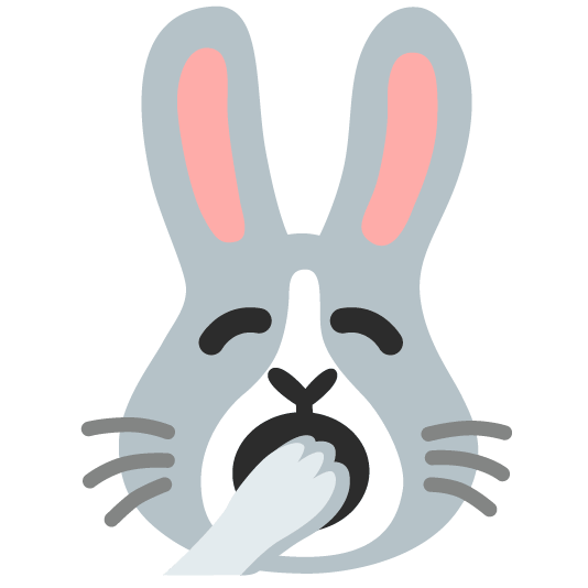 yawning face rabbit