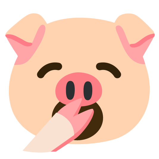 yawning face pig