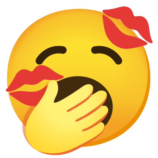 yawning face kiss