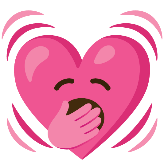 yawning face heartbeat