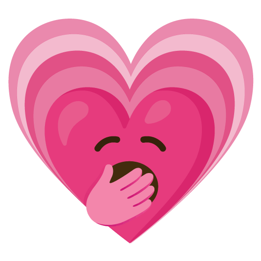 yawning face heartpulse