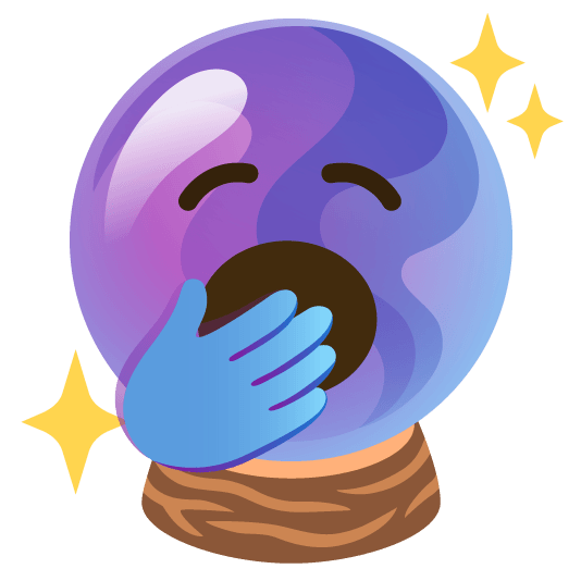 yawning face crystal ball