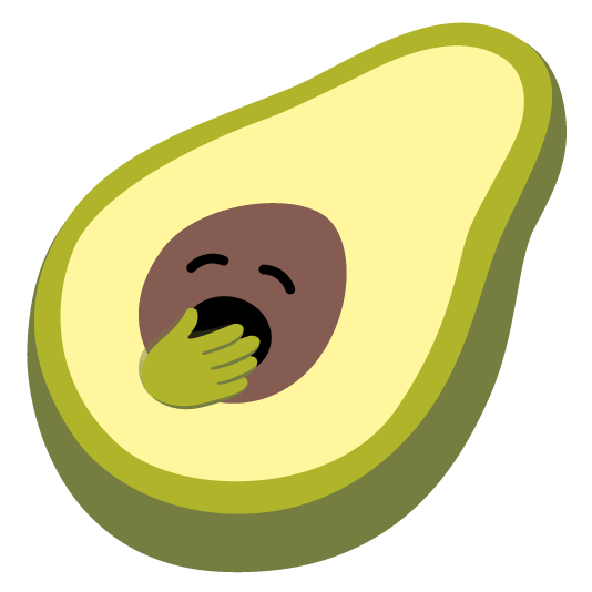 yawning face avocado