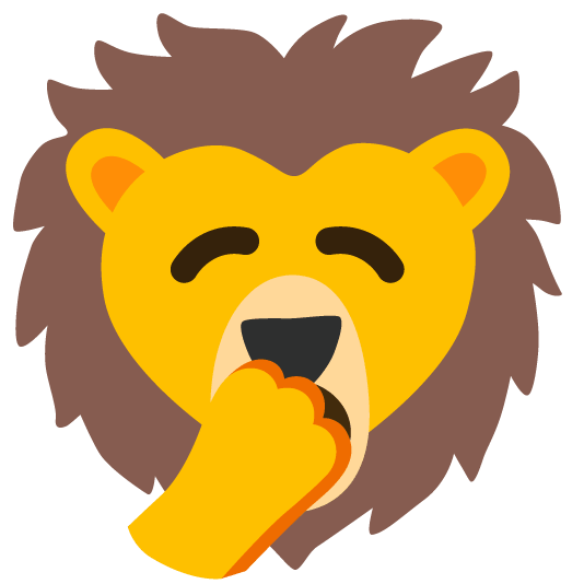 yawning face lion face