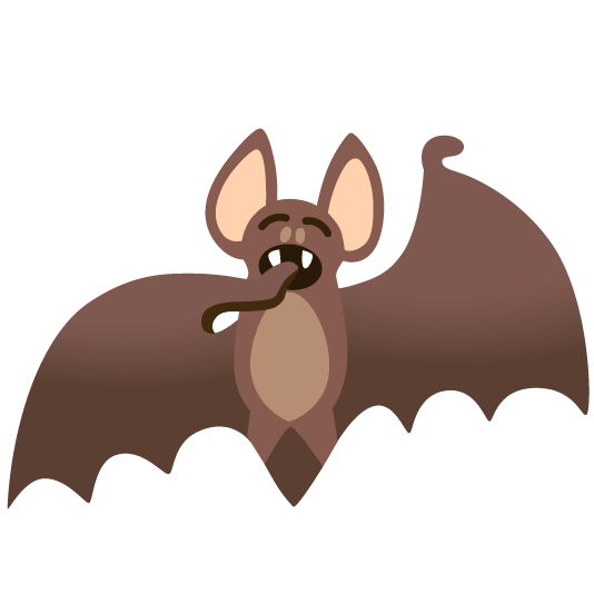 yawning face bat