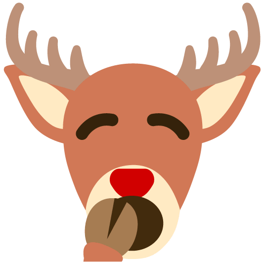 yawning face deer
