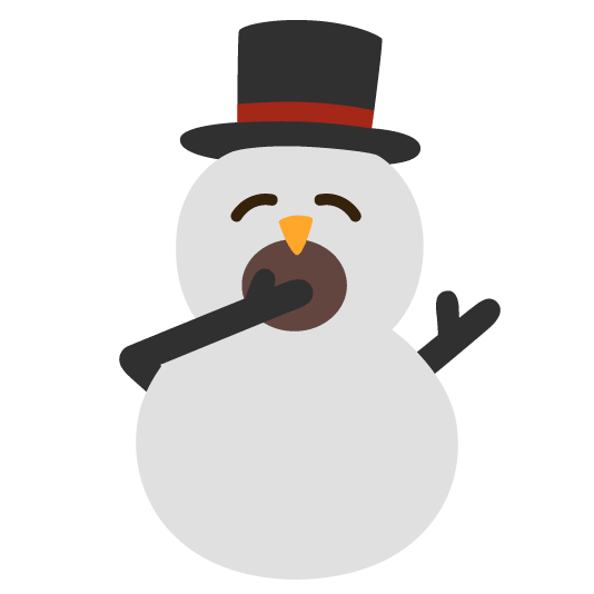 yawning face snowman without snow