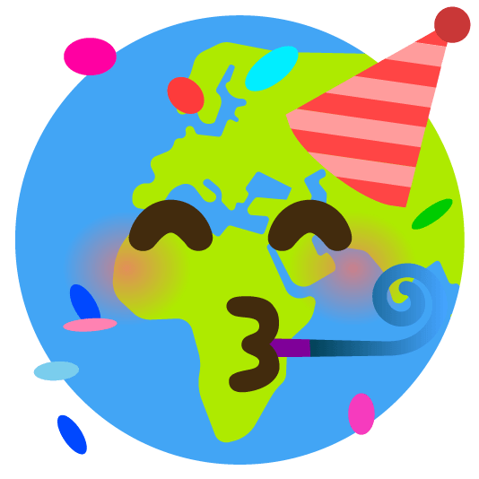 partying face earth africa