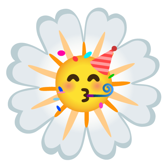 partying face blossom