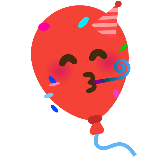 partying face balloon