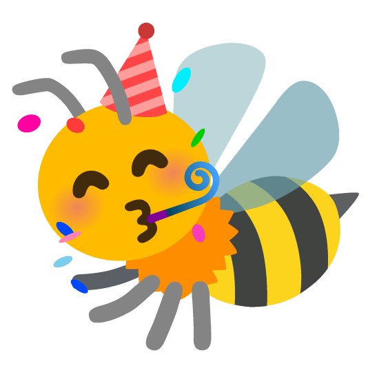 partying face bee