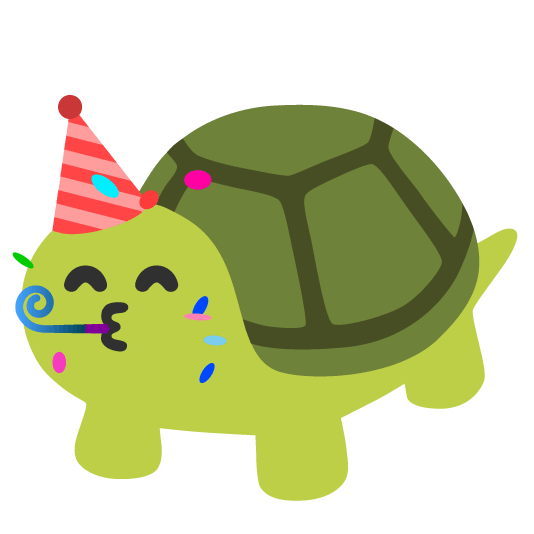 partying face turtle