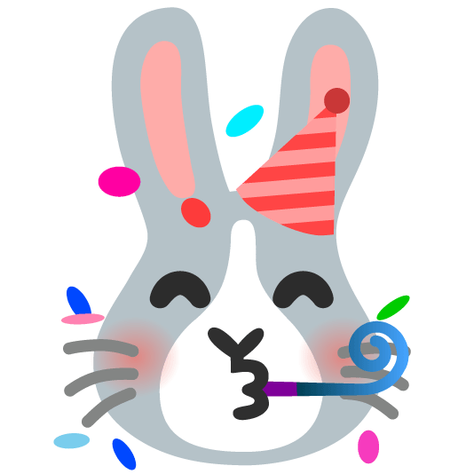 partying face rabbit