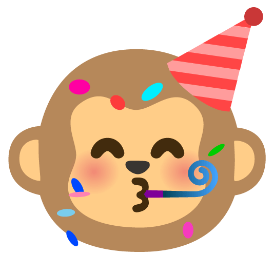 partying face monkey face