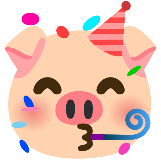 partying face pig