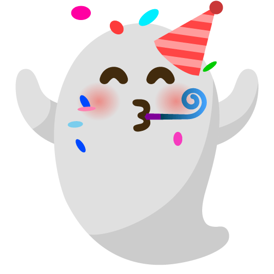partying face ghost