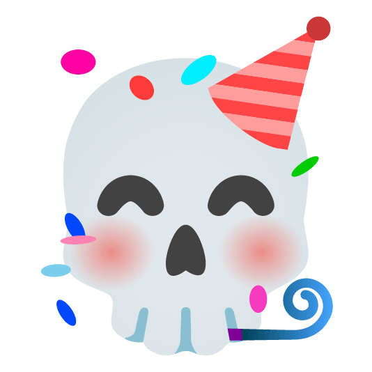 partying face skull