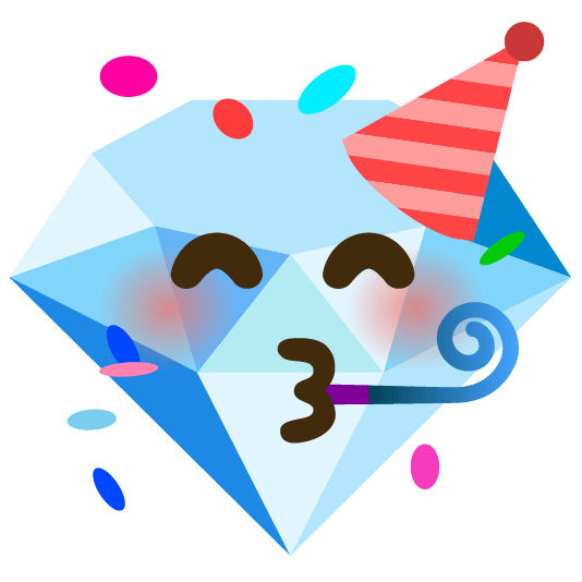partying face gem