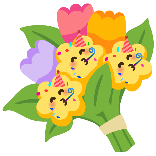 partying face bouquet