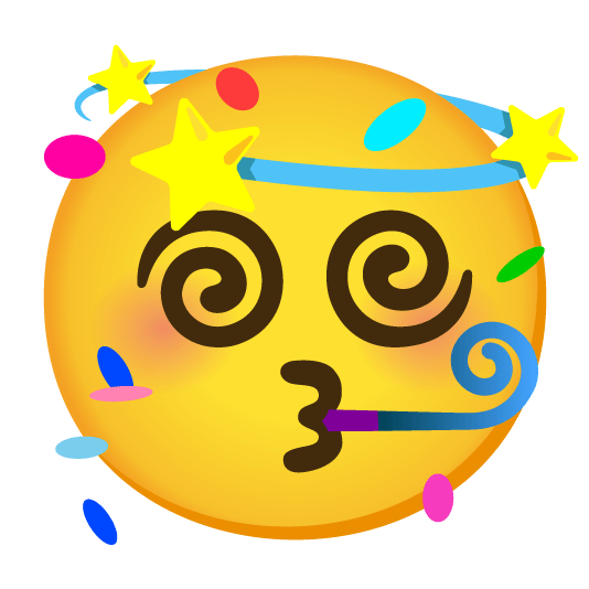 partying face dizzy