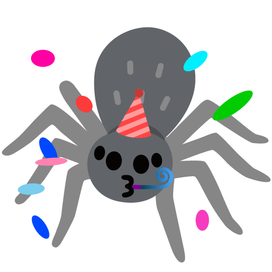 partying face spider
