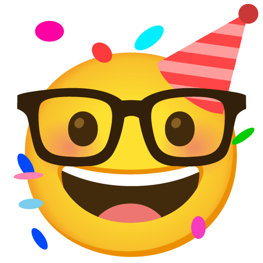 partying face nerd face